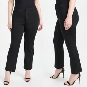 Good American Shiny Scuba Cropped Trousers In Black001 16